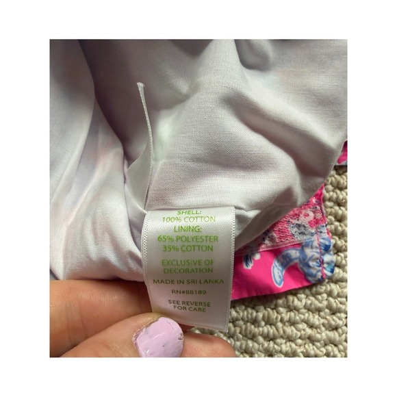 Lilly Pulitzer Little Lilly Classic Shift Dress Girls 10 Pink/Blue Wave N Sea - Picture 7 of 7